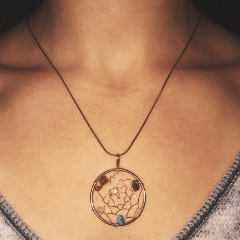 7 Grand Canyon Stones in Dream Catcher Necklace